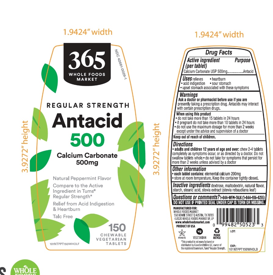 Whole Foods Antacid tablets calcium carbonate regular strength