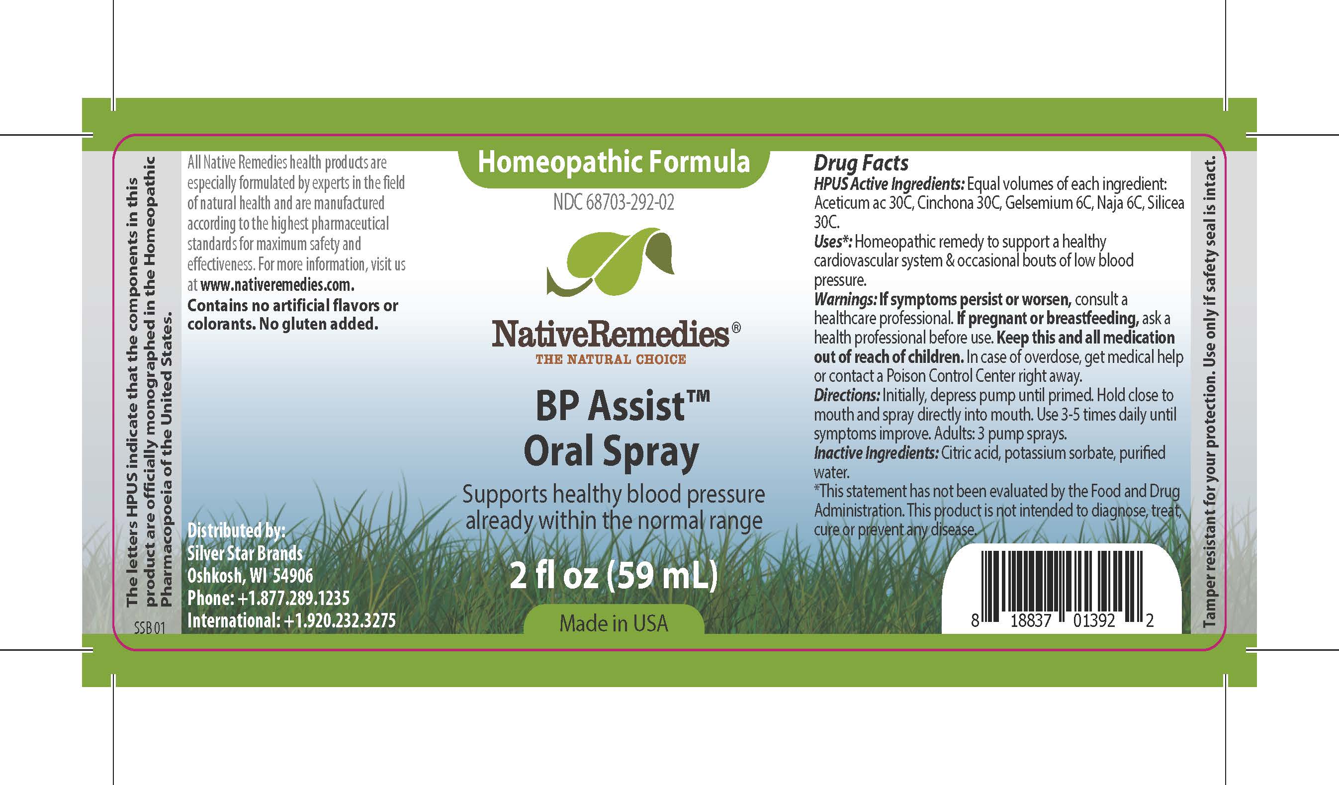 NativeRemedies BP Assist Oral Spray
