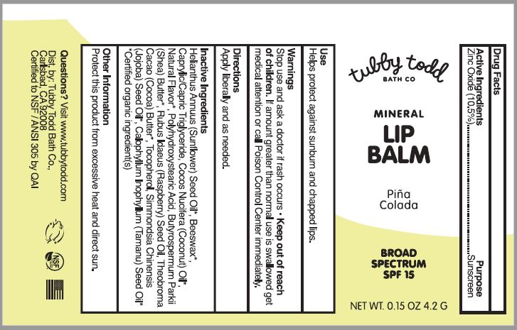 01b LBL_Mineral Lip Balm SPF-15_Pina Colada
