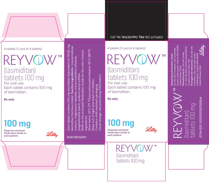 PDP Text – REYVOW 100 mg carton - FOR EXPORT ONLY
