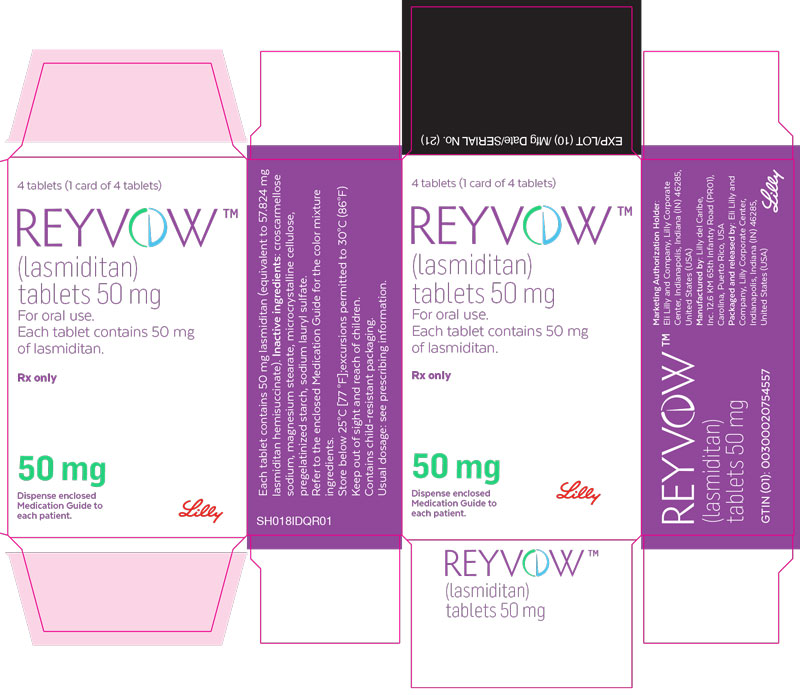 PDP Text – REYVOW 50 mg 8ct carton - FOR EXPORT ONLY
