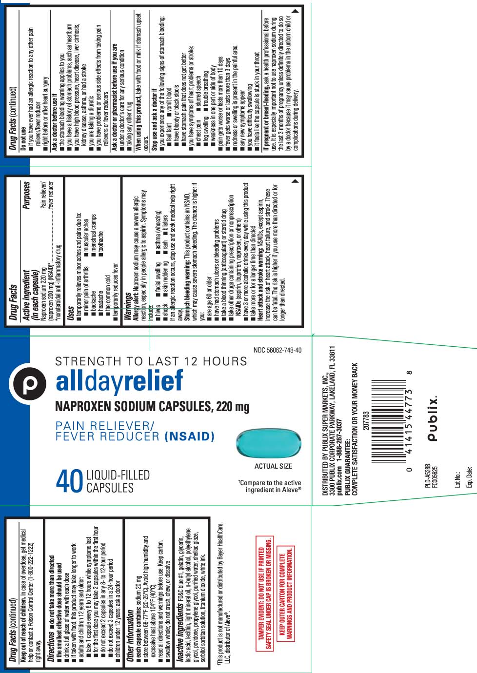Naproxen Sodium 220 mg (naproxen 200 mg ) (NSAID)* *nonsteroidal anti-inflammatory drug
