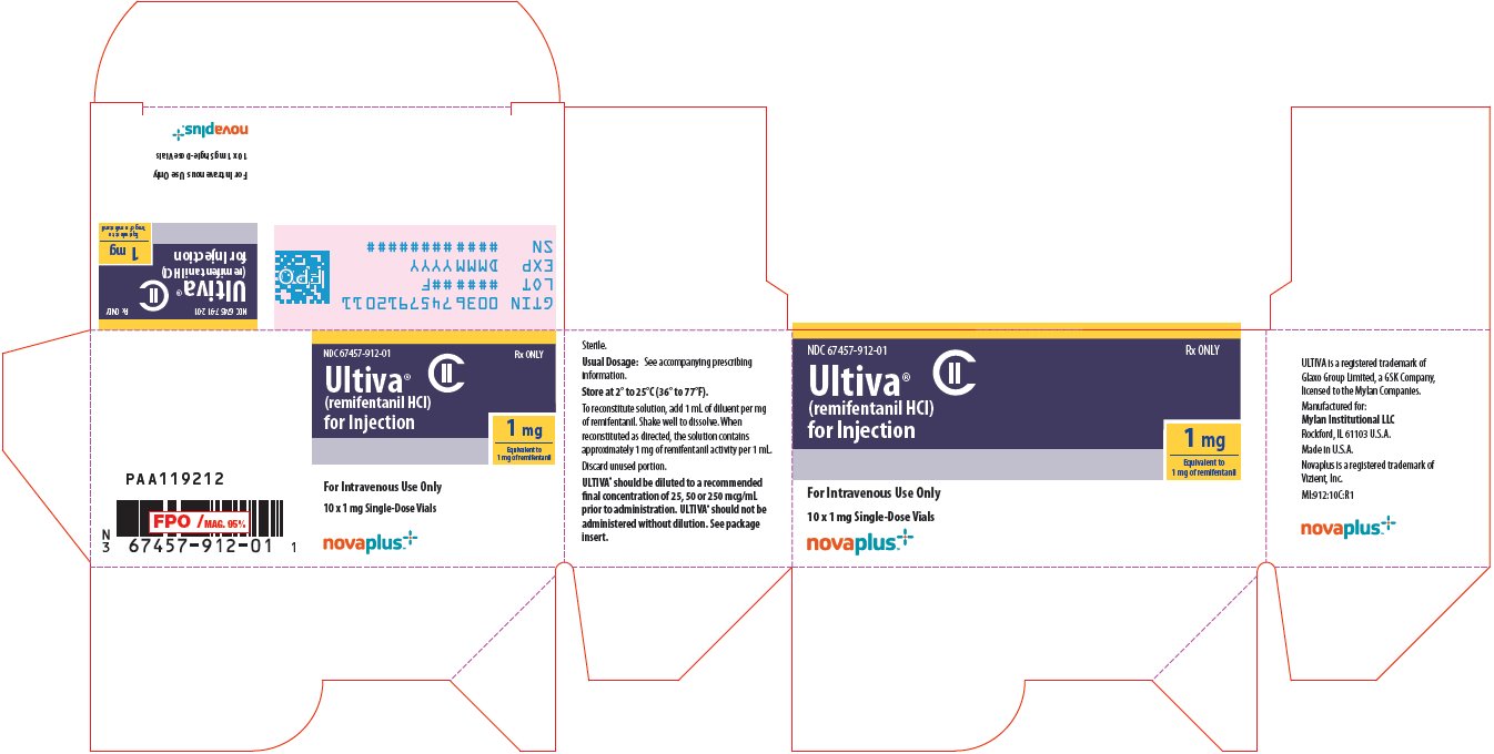 Ultiva for Injection 1 mg Carton Label