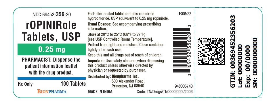 label 0.25 mg_100s