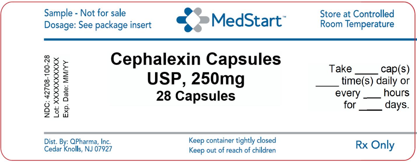 42708-100-28 Cephalexin Capsules USP 250mg x 28