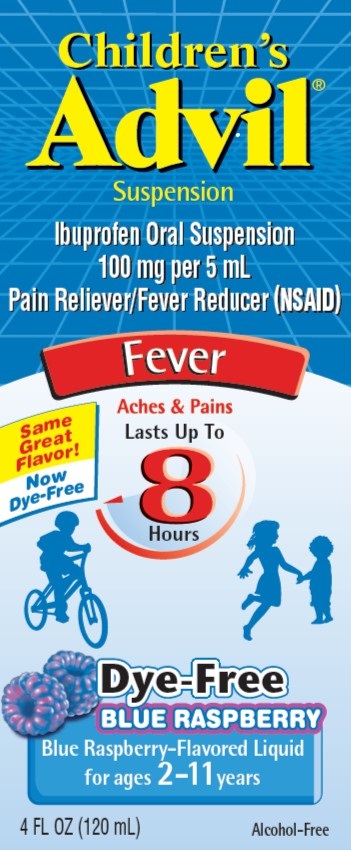 Children's Advil Suspension BR Dye-Free 4 FL oz (120 mL)