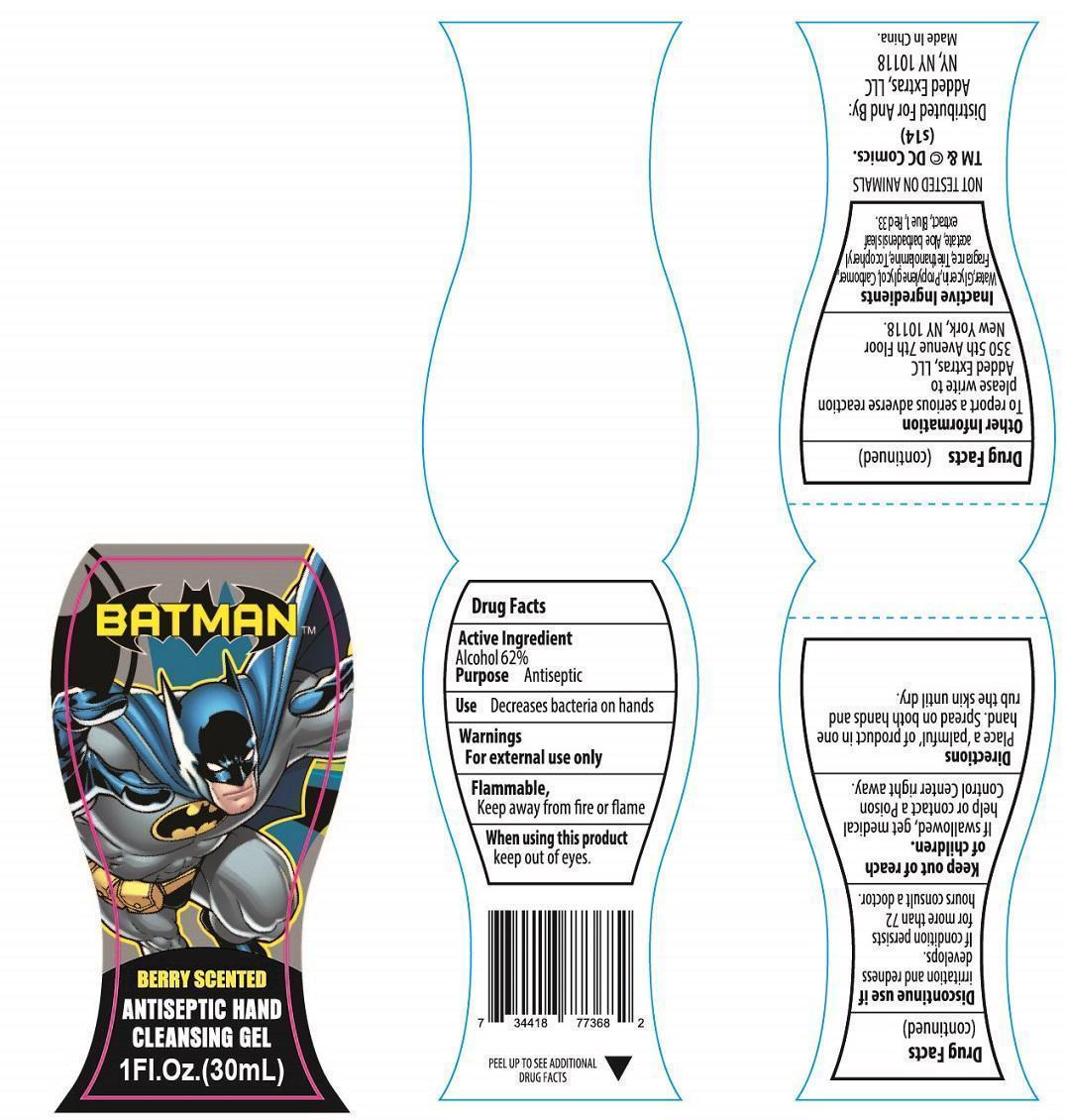 BATMAN BERRY SCENTED ANTISEPTIC HAND CLEANSING- alcohol gel