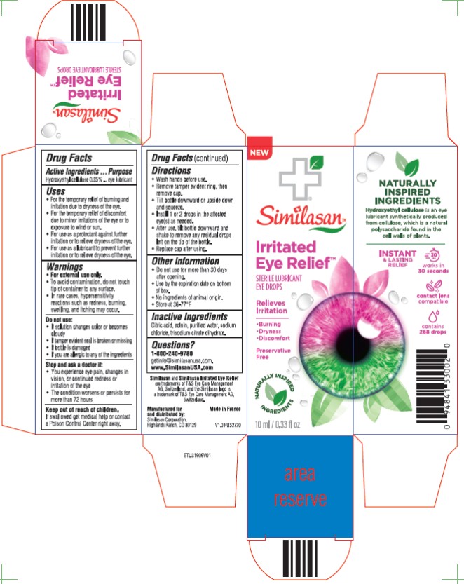 Similasan
Irritated Eye Relief
Sterile Lubricant Eye Drops

0.33 FL OZ (10ml)
