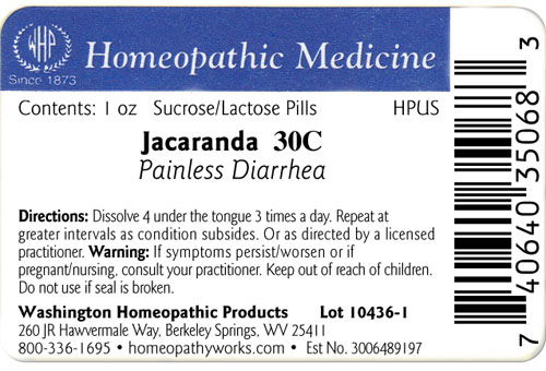 Jacaranda label example