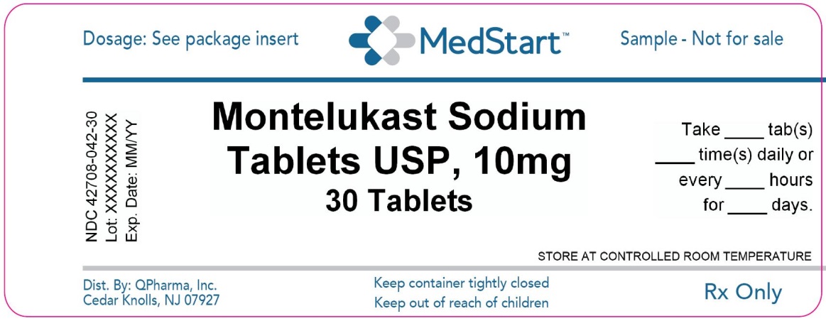 42708-042-30 Montelukast Sodium Tablets USP 10mg x 30 V2