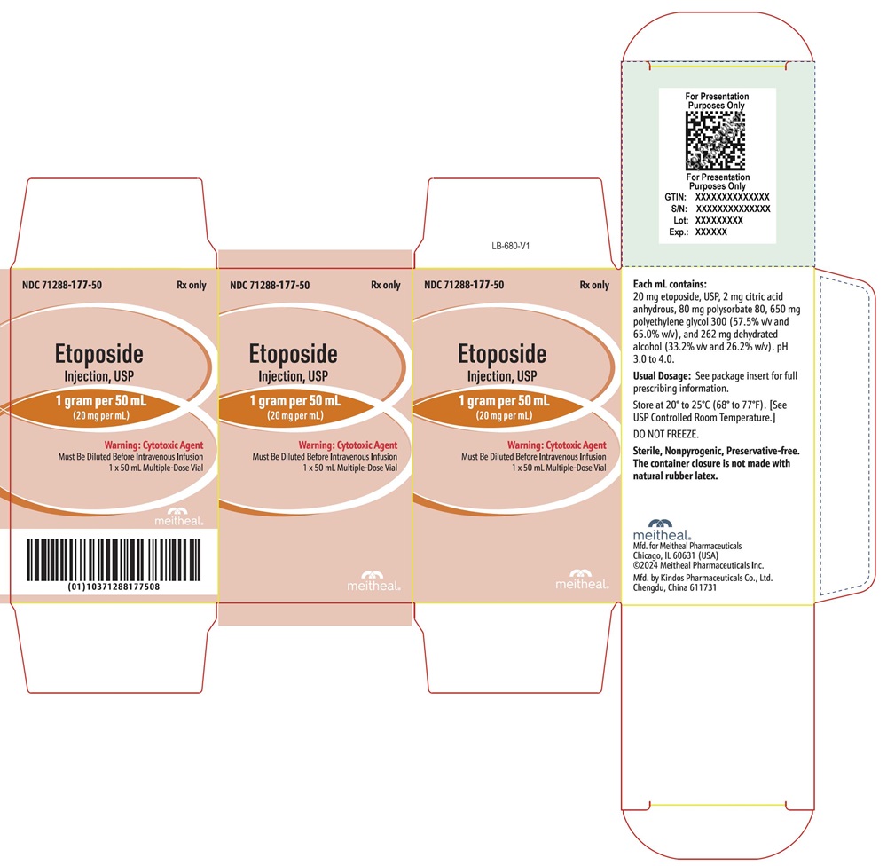 PACKAGE LABEL PRINCIPAL DISPLAY PANEL - Etoposide Injection, USP 1 gram per 50 mL Carton Label