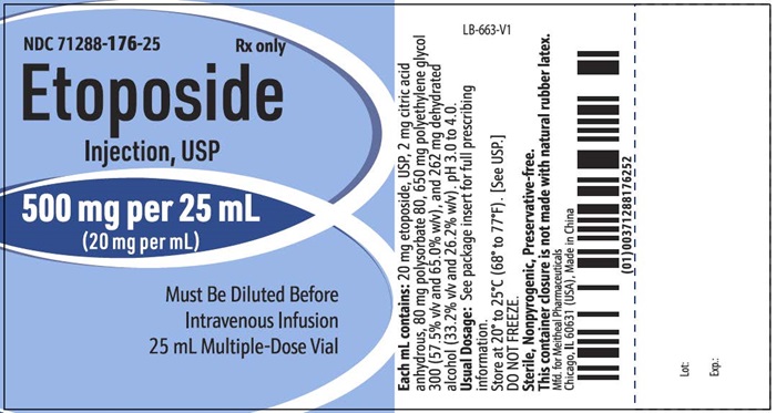 PACKAGE LABEL PRINCIPAL DISPLAY PANEL - Etoposide Injection, USP 500 mg per 25 mL Vial Label