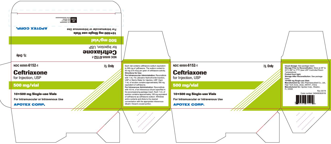 Ceftriaxone for Injection 500 mg Carton Label (10 Pack)