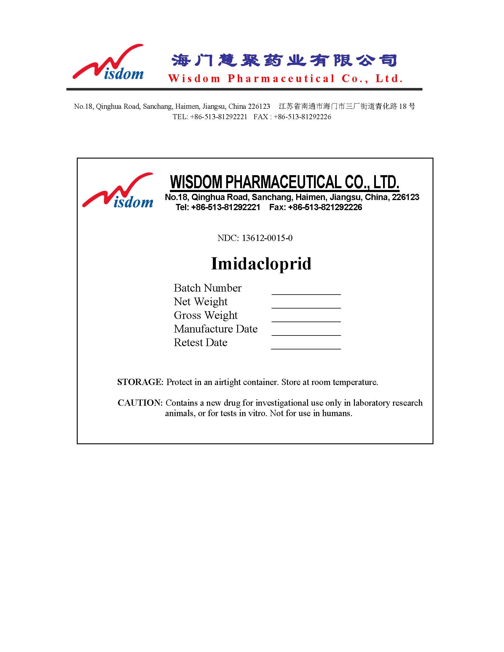 Image of Imidacloprid 10kg Label