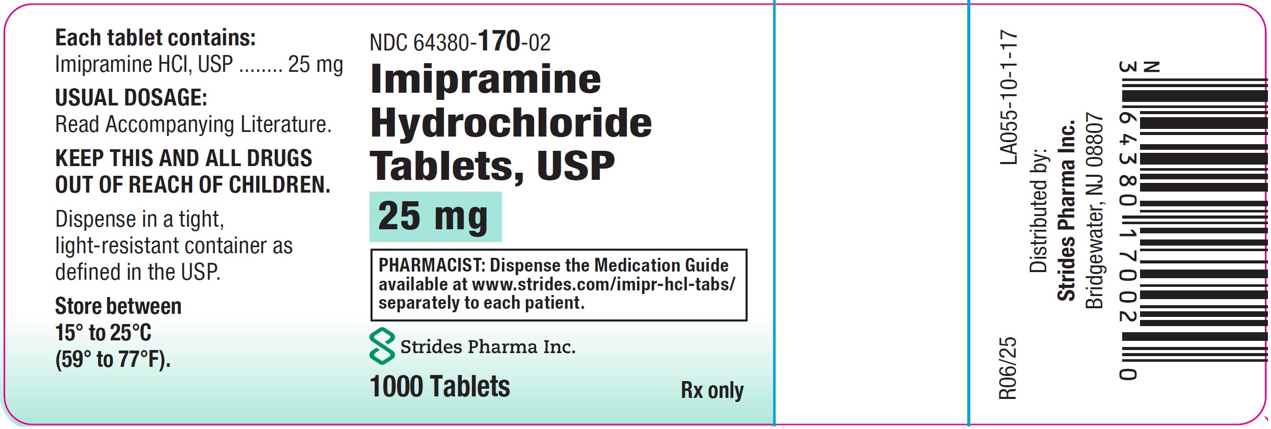 25 mg tablets 1000s count