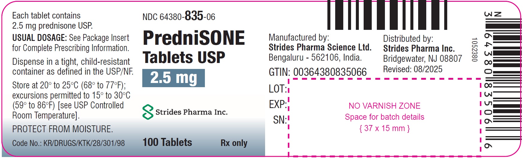 100s HDPE Container Label