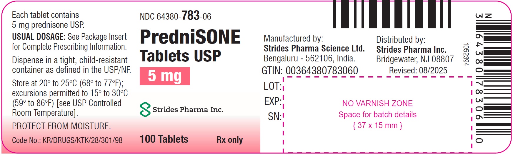 100s Container Label