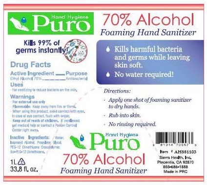 PURO_70pct Alcohol Hand Sanitizer