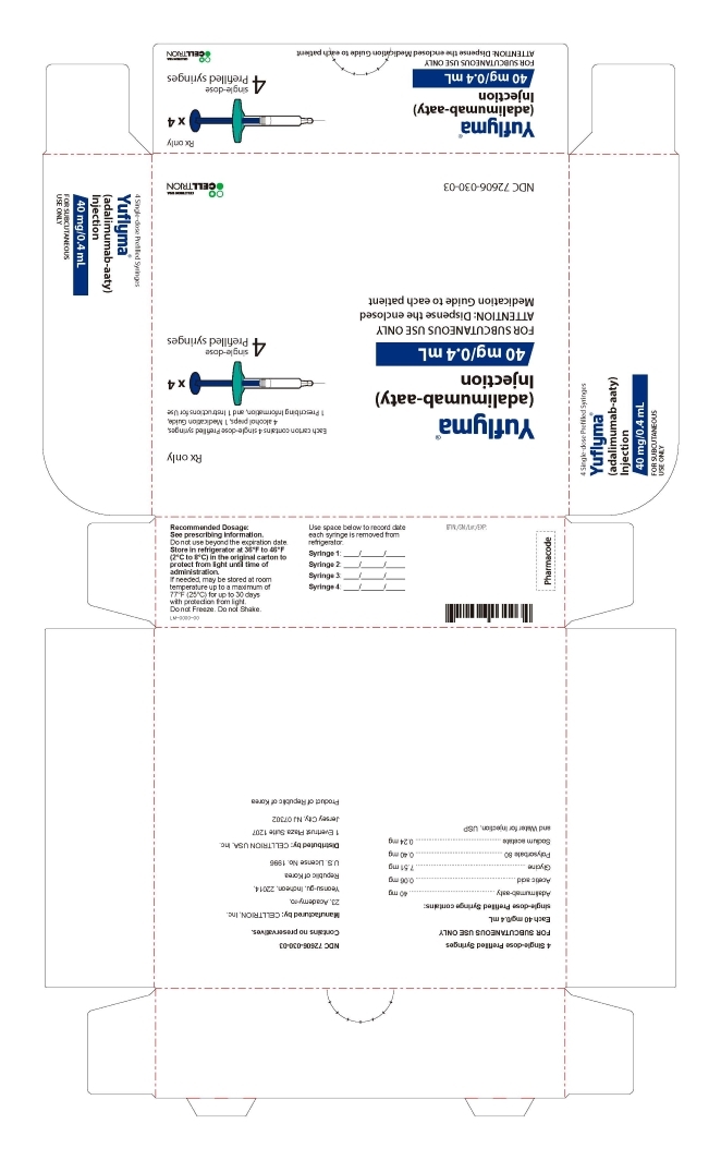 40 mg/0.4 mL Syringe Carton 4PK