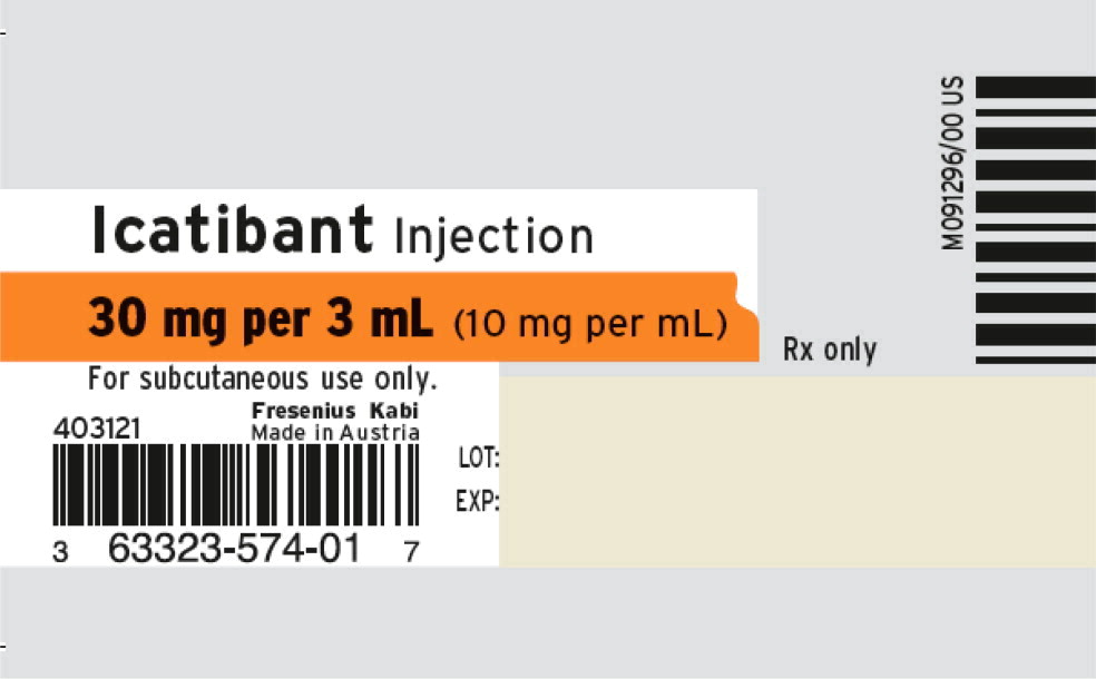 PACKAGE LABEL - PRINCIPAL DISPLAY – Icatibant Injection 3 mL Syringe Label
