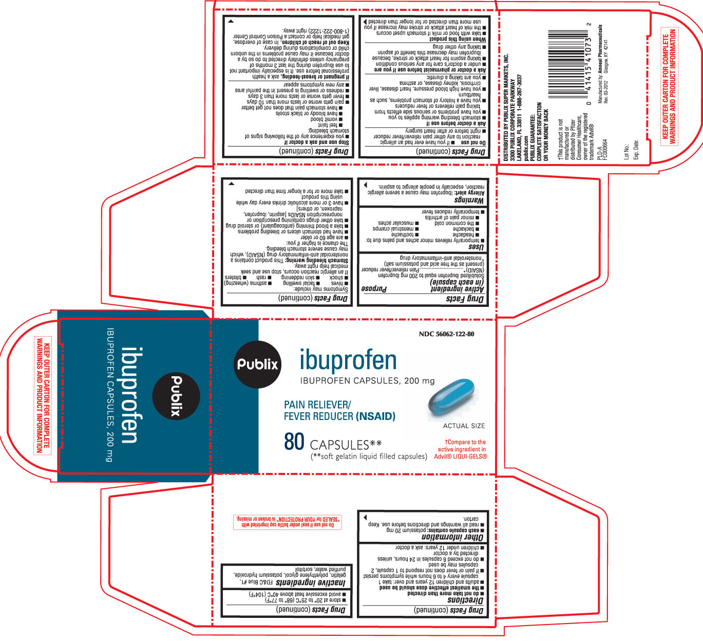 publix ibuprofen capsules 80 count