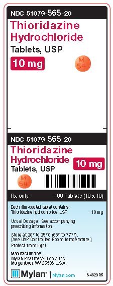 Thioridazine Hydrochloride 10 mg Tablets Unit Carton Label