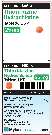 Thioridazine Hydrochloride 25 mg Tablets Unit Carton Label