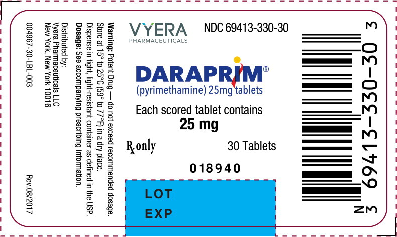 Principal Display Panel - Daraprim 30 Tablets Bottle Label
