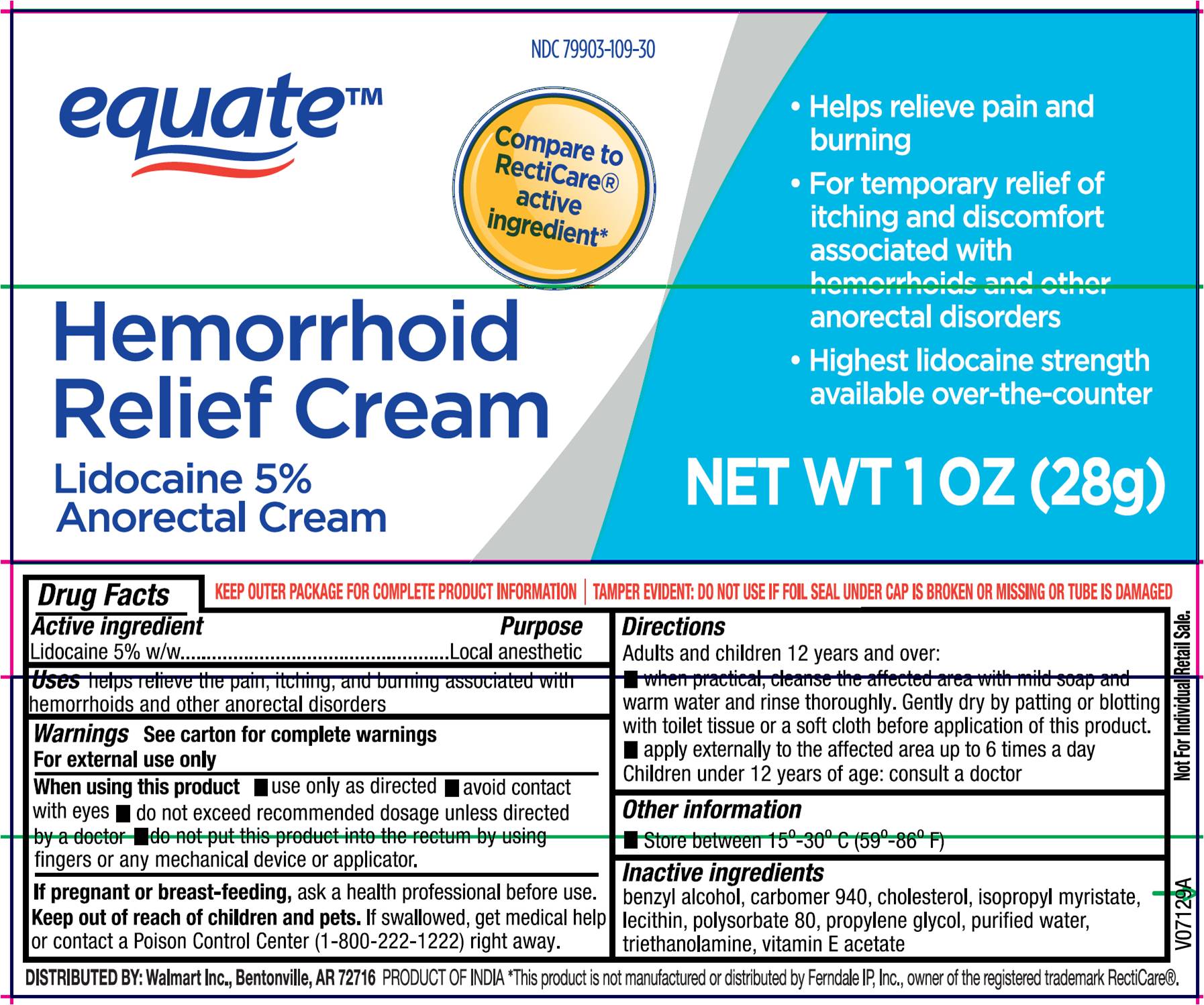 Hemorrhoid Relief Cream-Tube - NDC: <a href=/NDC/73492-712-28>73492-712-28</a> - Label.