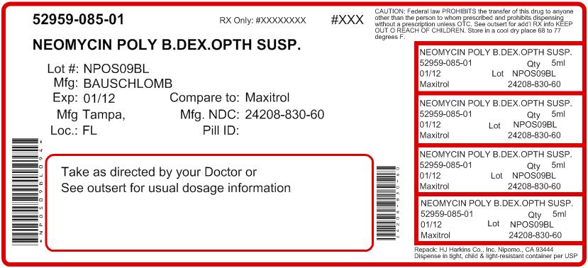 Neomycin and Polymyxin B Sulfates and Dexamethasone Ophthalmic Suspension USP (Carton, 5 mL - Bausch & Lomb) 