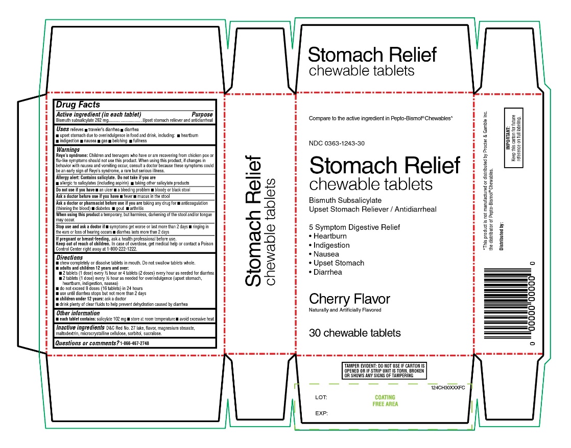 WALGREEN'S STOAMCH RELIEF CHEWABLE TABLETS