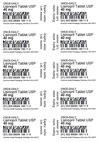 40 mg Lisinopril Tablet Blister