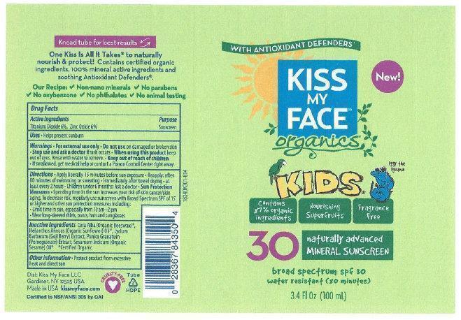 KISS MY FACE organics KIDS MINERAL SUNSCREEN 100ml