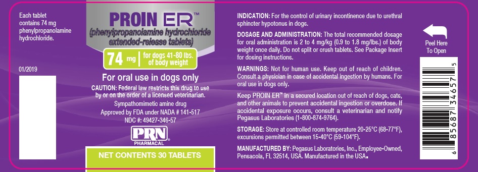 Proin ER 74 mg 30 ct label