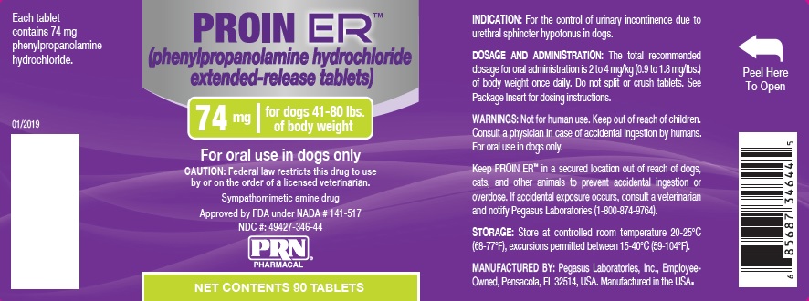 Proin ER 74 mg 90 ct label