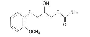 The structural formula for Methocarbamol Tablets USP, a carbamate derivative of guaifenesin, is a central nervous system (CNS) depressant with sedative and musculoskeletal relaxant properties. The chemical name of methocarbamol is 3 - (2-methoxyphenoxy) -1, 2- propanediol 1- carbamate and has the empirical formula C11 H15 NO5. Its molecular weight is 241.24. 