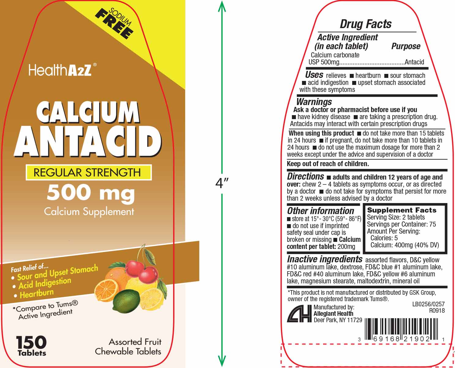Calcium Antacid 500mg