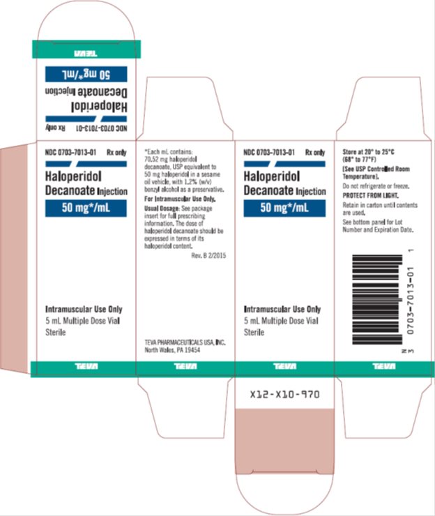 Haloperidol Decanoate Injection 50 mg*/mL, 5 mL Multiple Dose Vial Carton