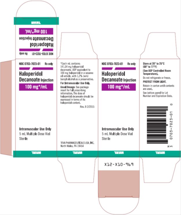 Haloperidol Decanoate Injection 100 mg*/mL, 5 mL Multiple Dose Vial Carton