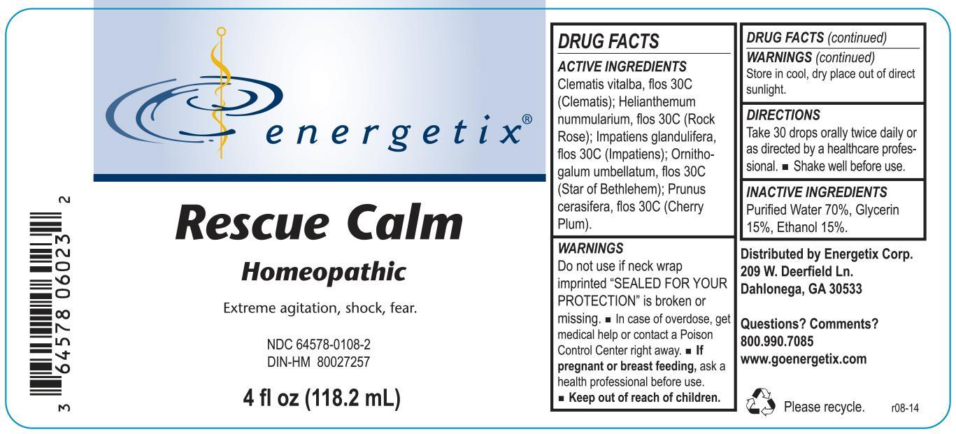 Rescue Calm 4oz Label