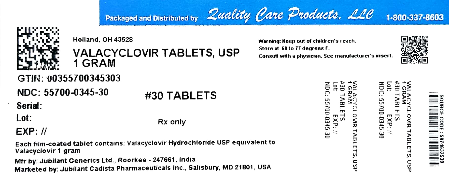 VALACYCLOVIR HYDROCHLORIDE- valacyclovir hydrochloride tablet, film coated