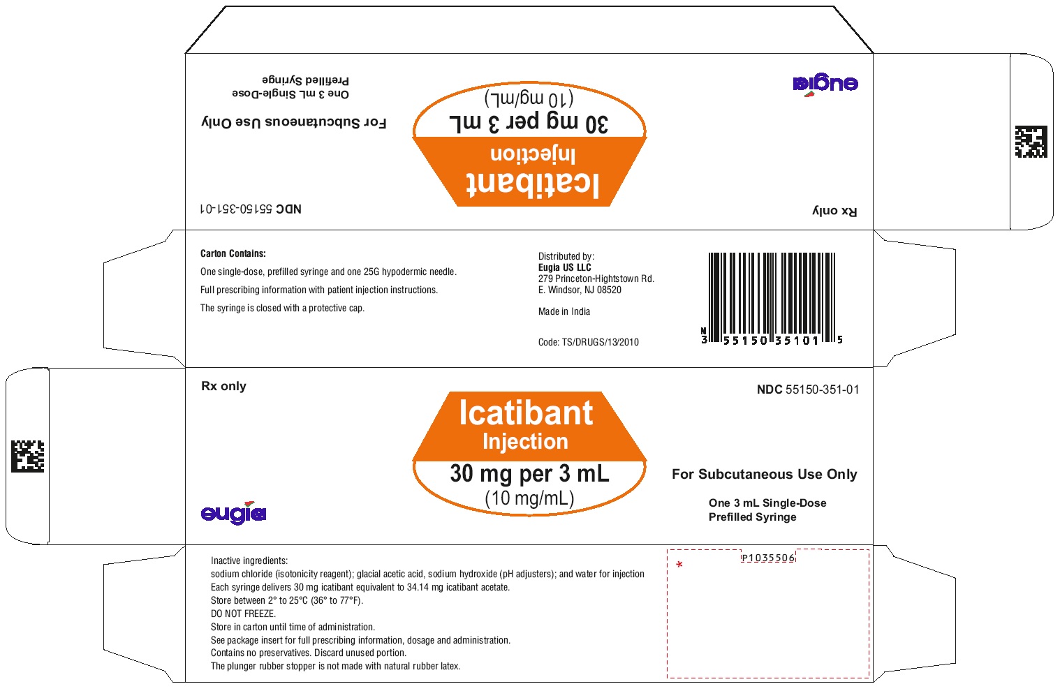 PACKAGE LABEL-PRINCIPAL DISPLAY PANEL-30 mg per 3 mL (10 mg/mL) - Syringe Carton (1 Syringe)
