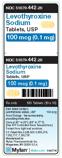 Levothyroxine Sodium 100 mcg (0.1 mg) Tablets Unit Carton Label