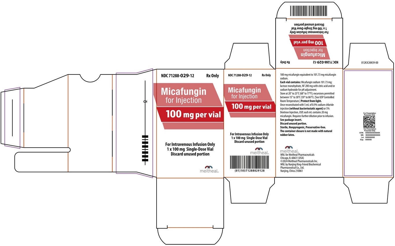 PRINCIPAL DISPLAY PANEL – Micafungin for Injection, 100 mg Single-Pack Carton