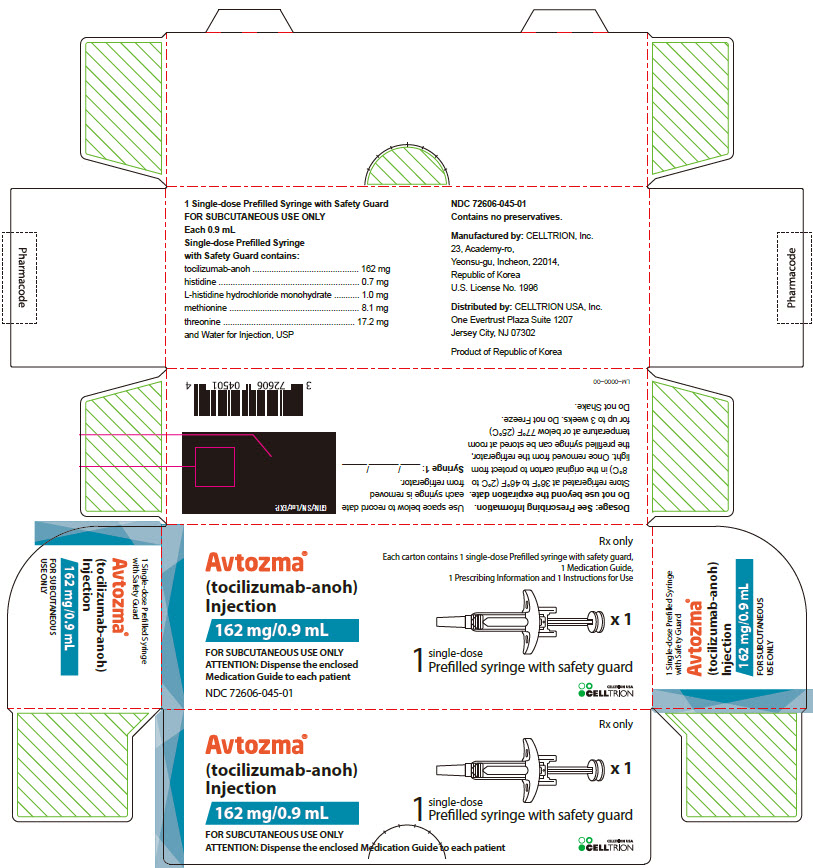 PRINCIPAL DISPLAY PANEL - 162 mg/0.9 mL Prefilled Syringe Carton - NDC: <a href=/NDC/72606-045-01>72606-045-01</a>