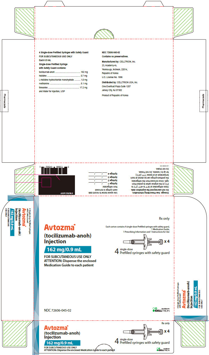 PRINCIPAL DISPLAY PANEL - 162 mg/0.9 mL Prefilled Syringe Carton - NDC: <a href=/NDC/72606-045-02>72606-045-02</a>