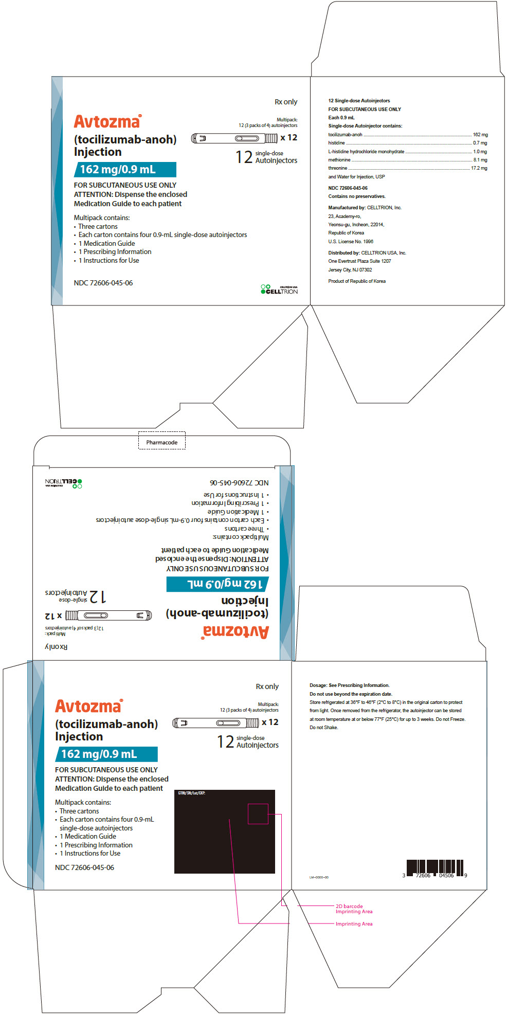 PRINCIPAL DISPLAY PANEL - 12 Autoinjectors Carton - NDC: <a href=/NDC/72606-045-06>72606-045-06</a>