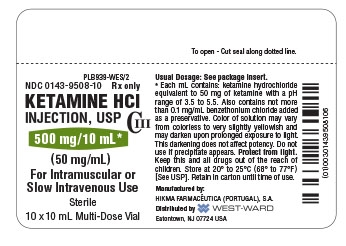 Ketamine HCl Injection, USP 500 mg/10 mL Carton Image