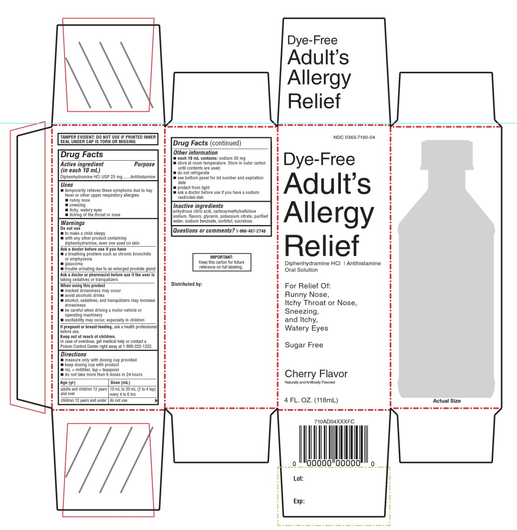 Dye-Free Adult's Allergy Relief Diphenydramine HCl