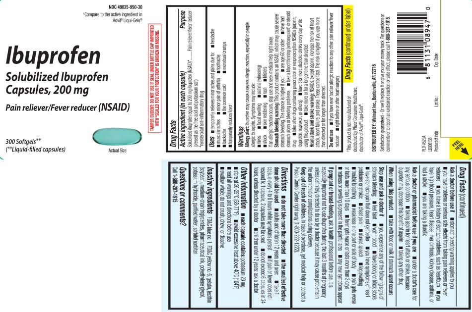 Solubilized ibuprofen equal to 200 mg ibuprofen (NSAID)* (present as the free acid and potassium salt) *nonsteroidal anti-inflammatory drug